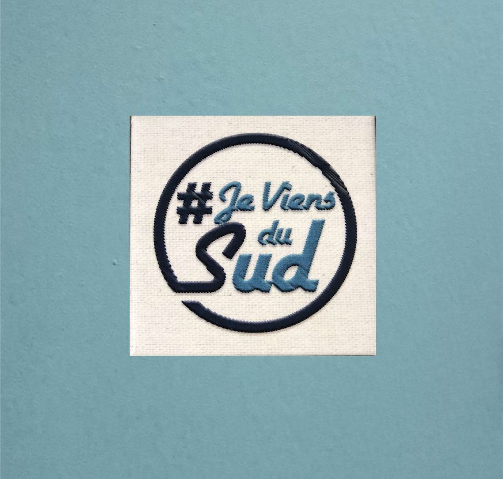 Magnet aimant frigo - Logo #JeViensDuSud Vintage effet tissé - Je viens du  sud
